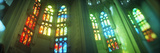 Interiors of a Church Designed by Catalan Architect Antonio Gaudi  Sagrada Familia  Barcelona  C