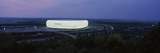 Soccer Stadium Lit Up at Nigh  Allianz Arena  Munich  Bavaria  Germany