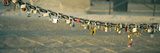 Padlocks Placed by Lovers Along the River  Ponte Vecchio  Arno River  Florence  Tuscany  Italy