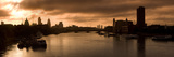 City Dawn  Looking East from Waterloo Bridge at Sunrise  Thames River  London  England