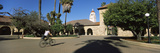 Person Riding a Bicycle at a University Campus  Stanford University  Stanford  California  USA