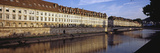 Old Buildings Along a River  Doubs  Besancon  Franche-Comte  France
