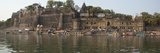 Rajarajeshwara Temple and Ahilya Fort at the Narmada River  Maheshwar  Khargone  Madhya Pradesh 