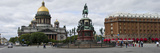 Nicholas I Statue and St Isaac's Cathedral  St  Isaac's Square  St Petersburg  Russia