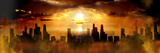 Nuclear Blast Behind City