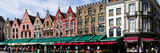 Market at a Town Square  Bruges  West Flanders  Belgium