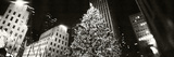 Christmas Tree Lit Up at Night  Rockefeller Center  Manhattan  New York City  New York State  USA