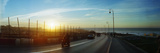 Traffic on Road Along the Coast at Sunset in Rabat  Morocco