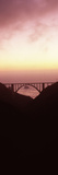 Silhouette of a Bridge at Sunset  Bixby Bridge  Big Sur  California  USA