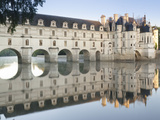 Reflection of a Castle in a River  Chateau De Chenonceau  Indre-Et-Loire  Loire Valley  Loire Ri