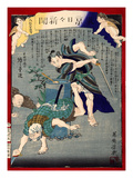Ukiyo-E Newspaper: Burglars Was Put to Rout by a Skilled Sword