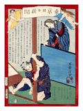Ukiyo-E Newspaper: a Wife Had an Affaire with a Young Boy and Murdered Her Husband