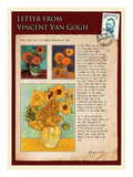 Letter from Vincent: Sunflowers in a Vase