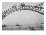 Completing the Hell Gate Railroad Bridge over the East River Connecting Queens with Manhattan