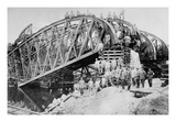 German Sappers and Engineers Rebuild Bridge at Lemberg