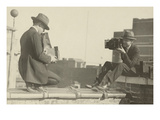 High Up Cameramen Shoot Each Other