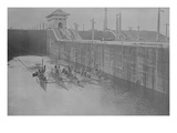 4 Us Navy Submarines in the Gatun Locks in the Panama Canal