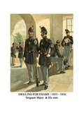 Drilling for Exams - 1855 - 1858 - Sergeant Major and His Men