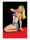 Eyeful Magazine; Pin Up in Blue Bikini