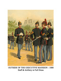 Outside of the Executive Mansion - 1888 - Staff and Artillery in Full Dress