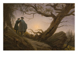 Two Men Contemplating the Moon