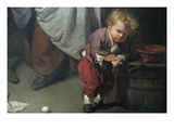 Broken Eggs  Detail of a Child Wiping His Hands