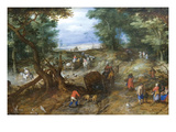 A Woodland Road with Travelers