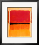 Untitled (Violet  Black  Orange  Yellow on White and Red)  1949