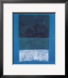 No 14 White and Greens in Blue