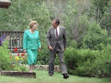 President George H Bush and Margaret Thatcher