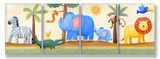 Zebra  Elephant  Lion Set of 4