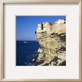 Haute Ville on Cliff Edge  Bonifacio  South Corsica  Corsica  France  Mediterranean  Europe