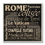 Rome Landmarks Typography
