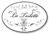 La Toilette White w/Black Oval