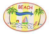 Beach w/Arrow Oval
