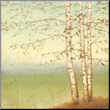 Golden Birch II with Blue Sky