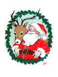 Santa & Reindeer - Jack and Jill  December 1956