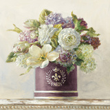 Tulips in Aubergine Hatbox