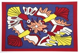 Four Red Birds and a Flower
