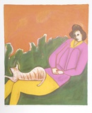 Woman and Cat