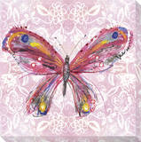 Pink Butterfly on Light Pink Pattern