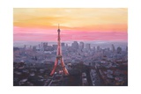 Paris Eiffel Tower at Dusk
