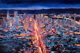 San Francisco - Market Street Night from Twin Peak