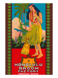 Honolulu Broom Factory Broom Label