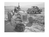 Tractor Repair: Driver Benji Iguchi  Mechanic Henry Hanawa 
