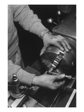 Hands of Lathe Worker