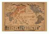 Japanese Map of the World; People of Many Nations