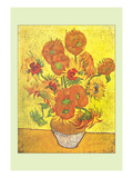 Vase with Fourteen Sunflowers