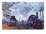 Saint Lazare Station in Paris  Arrival of a Train
