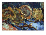 Four Sunflowers Gone to Seed by Van Gogh